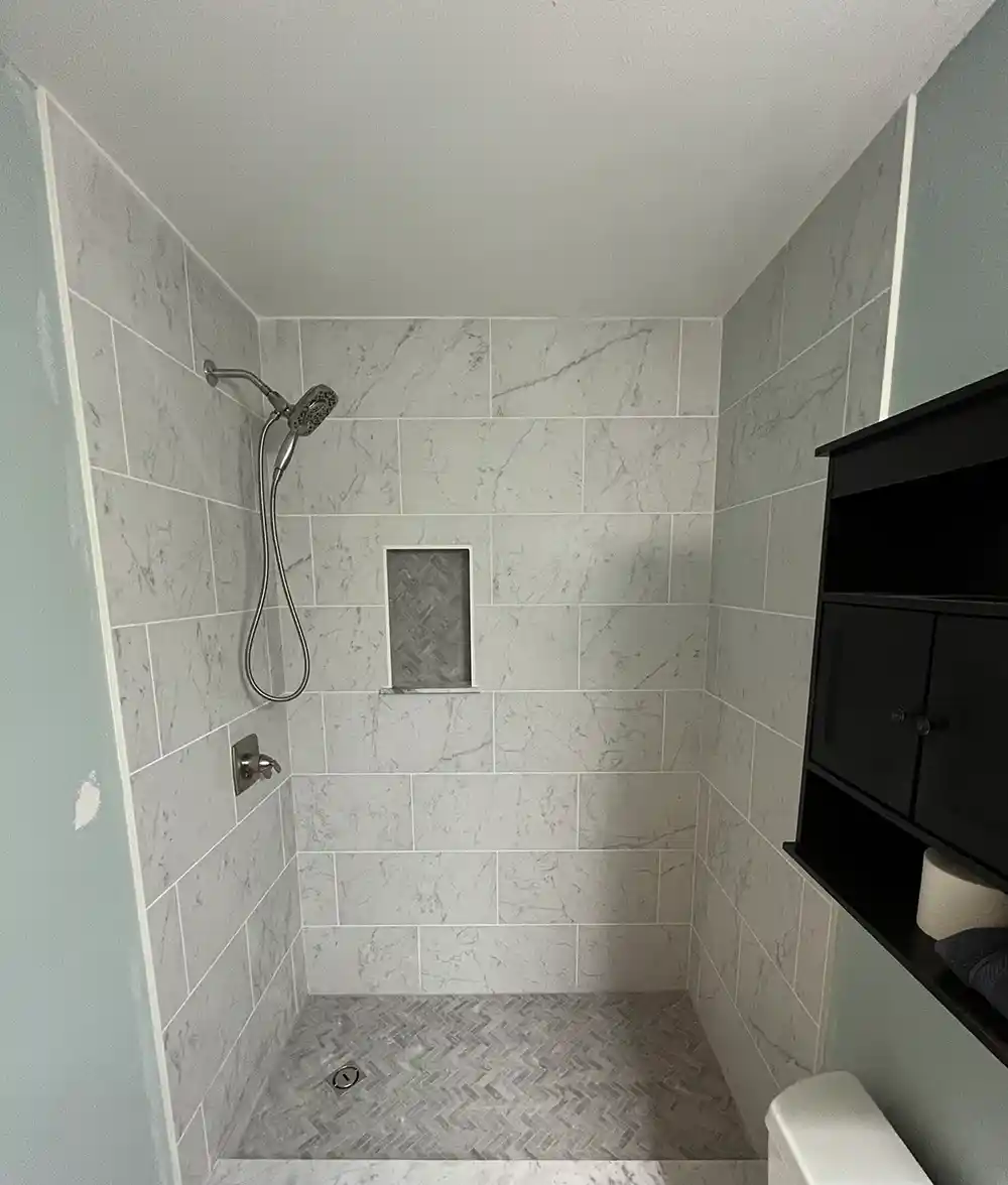 After: one-week shower conversion